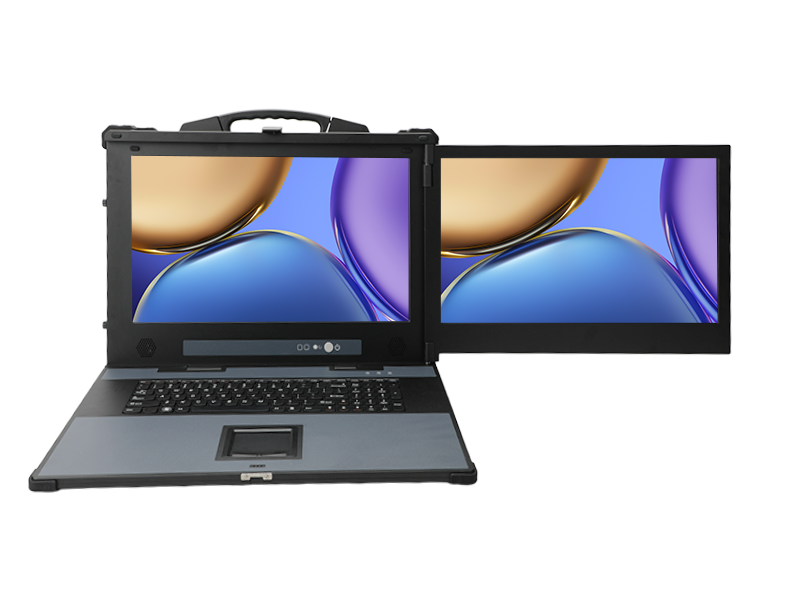 國(guó)產(chǎn)雙屏加固計(jì)算機(jī),雙路海光3490工業(yè)便攜機(jī),風(fēng)電設(shè)備運(yùn)維電腦,DTG-1427ZD-B3490MB